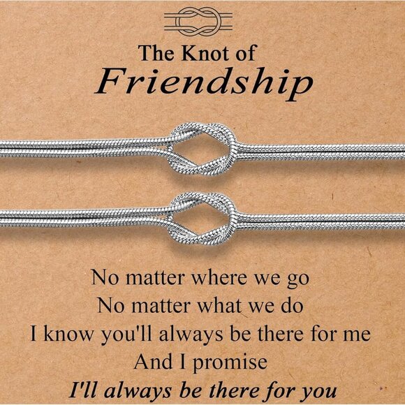 Jewelry - Friendship Bracelets for Women Stainless Steel Long Distance Gifts for Bestie